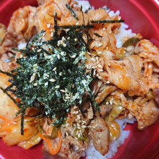 あまったキムチで簡単豚キムチ丼